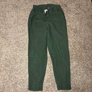 Late 80s/early 90s Dark Green High-Waisted Trousers (Bobbie Brooks Sport)